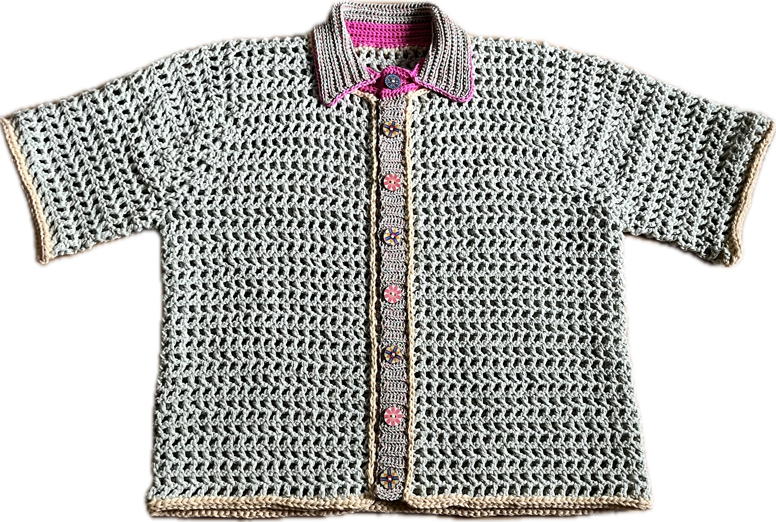 mesh button up